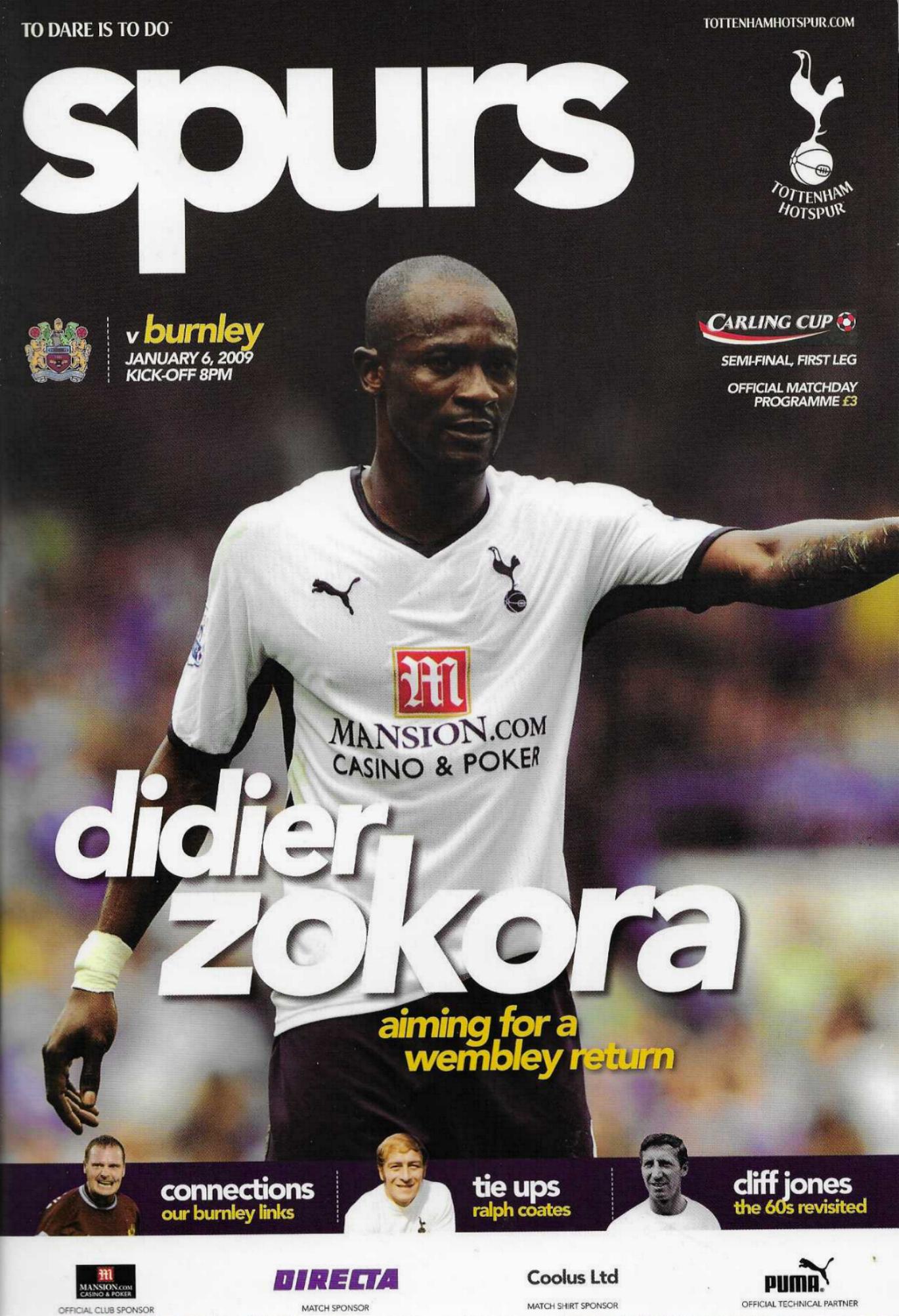 TOTTENHAM HOTSPUR v BURNLEY 2008/09 (LEAGUE CUP)